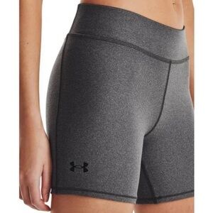 Under Armour Compression Biker Shorts Women’s Size Large Heather Gray Heatgear